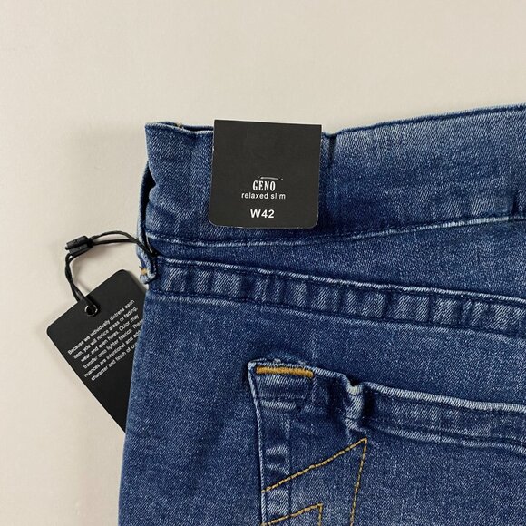 NWT True Religion Geno Relaxed Slim Jeans Men's 42 Stretch Medium Ink Blue SN - Picture 6 of 16